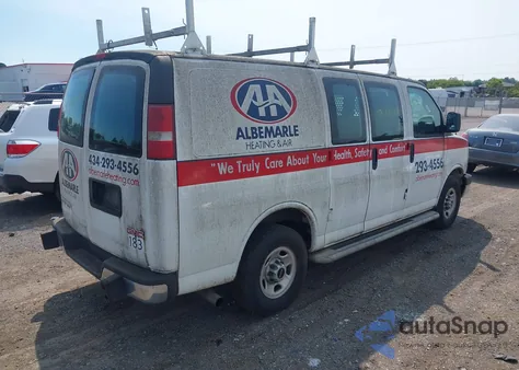 2017 GMC Savana 2500 Work Van z USA, uszkodzony, nr VIN 1GTW7AFF0H1903990